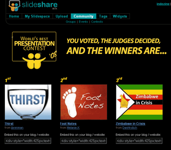 SlideShare Announces Contest Winners