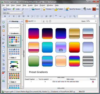Adobe Captivate's Edit View