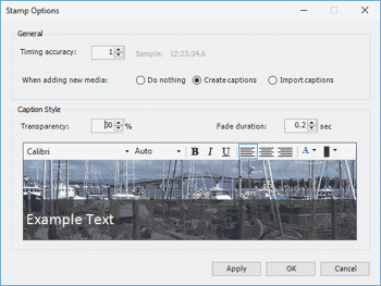 Caption Options - STAMP Add-in in PowerPoint 2016, 2013, and 2010 for Windows