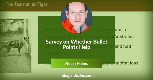 Survey on Whether Bullet Points Help: Conversation with Nolan Haims