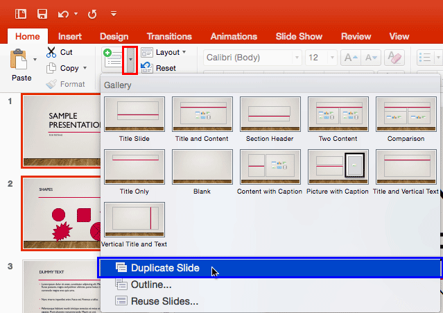 how to duplicate presentation in powerpoint