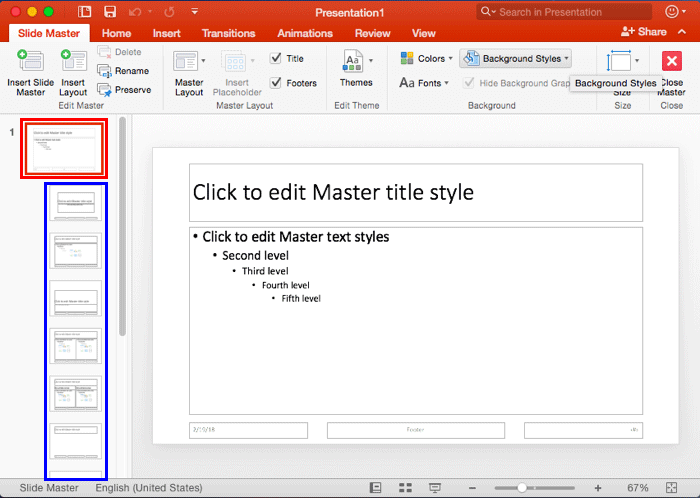 slide master powerpoint for mac