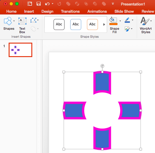 merge shapes in powerpoint 2011 for mac