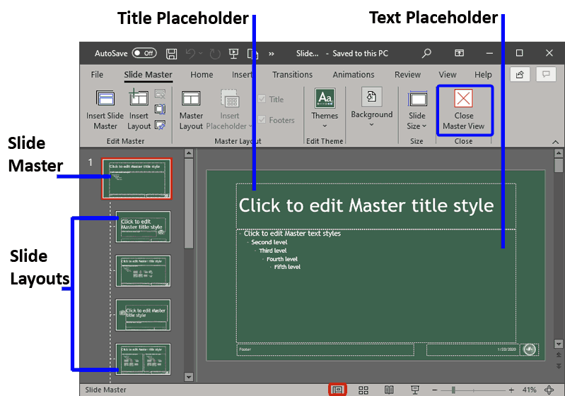 slide master view in powerpoint