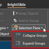 Collapse Groups with BrightSlide in PowerPoint’s Selection Pane