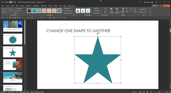 Change One Shape to Another in PowerPoint 365 for Windows