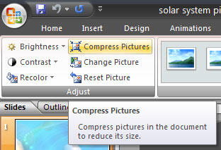 compress images in ppt