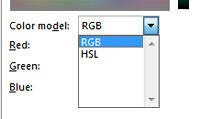 Change from the RGB to the HSL color model
