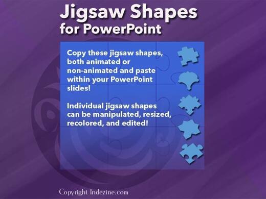  Jigsaw Shapes for PowerPoint (Full Slide Jigsaws)