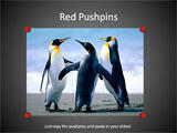 Red Pushpins
