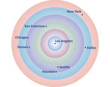 Distance Cartogram Templates for PowerPoint