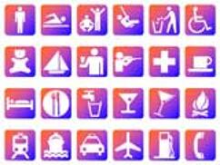Symbol Slides: Icons (PowerPoint Clip Art) - Blue and Orange