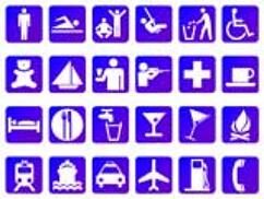 Symbol Slides: Icons (PowerPoint Clip Art) - Violet