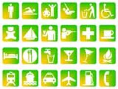 Symbol Slides: Icons (PowerPoint Clip Art) - Yellow and Green