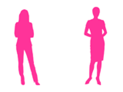 Symbol Slides: International Women's Day Silhouettes (PowerPoint Clip Art)