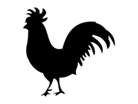 Rooster Design Shapes for PowerPoint