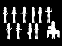 Office People Silhouettes Office People Silhouettes