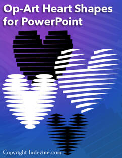 Op-Art Heart Shapes for PowerPoint