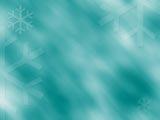 Turquoise Snowflakes PowerPoint Templates