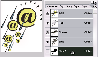 Alpha within the Channels palette
