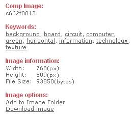 Clicking on the thumbnail shows you properties