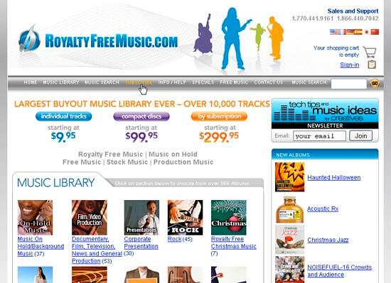 The RoyaltyFreeMusic site