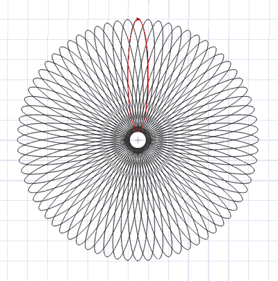 Finished spirograph style graphic