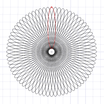 Finished spirograph style graphic Finished spirograph style graphic
