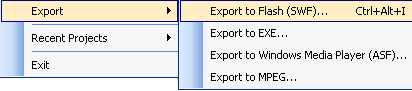 Export options