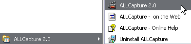 ALLCapture 2 Start menu Group ALLCapture 2 Start menu Group