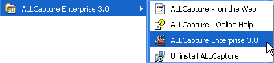 ALLCapture 3 Start menu Group ALLCapture 3 Start menu Group