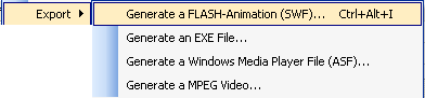 Export options Export options