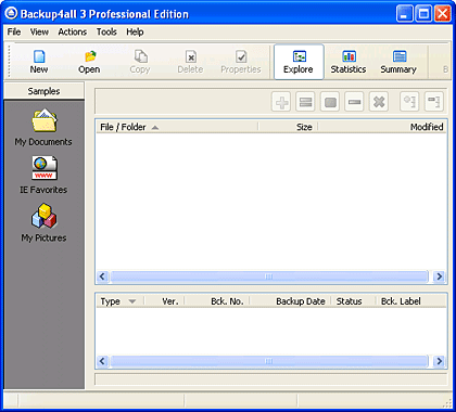 Backup4all interface