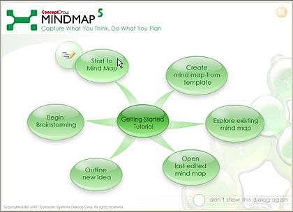 ConceptDraw MINDMAP 5 Professional opening screen ConceptDraw MINDMAP 5 Professional opening screen