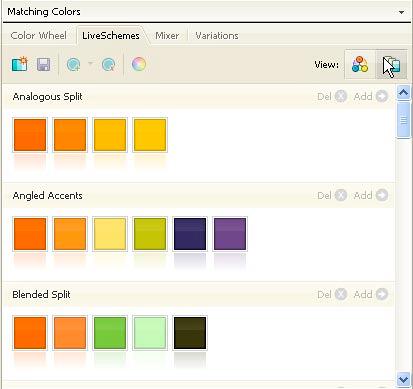 LiveSchemes SchemeBrowser view LiveSchemes SchemeBrowser view