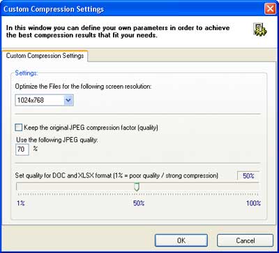 Custom Compression Settings Custom Compression Settings