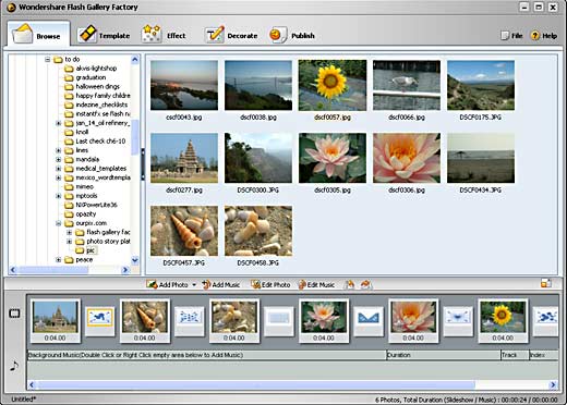 Slideshow Mode interface