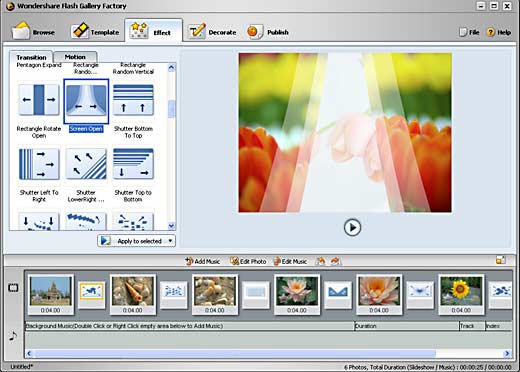 Effect tab