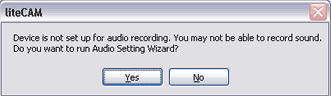 Audio recording setting Audio recording setting
