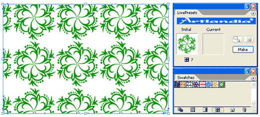 Pattern applied to shape Pattern applied to shape