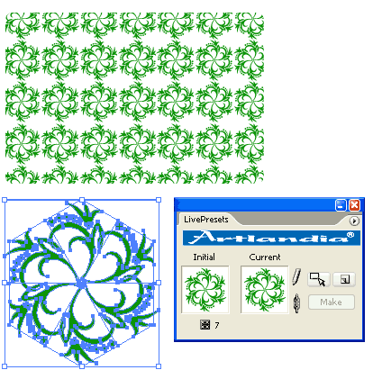 LivePreset object along with the original shape LivePreset object along with the original shape