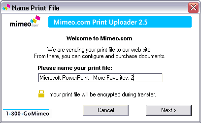 Name your print file
