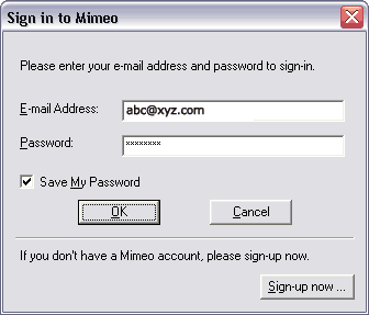 Sign-in, or sign-up to create a new Mimeo account