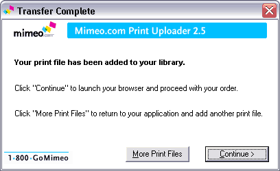 Print files have been transferred