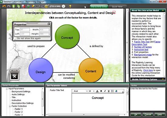 Detailed Customization window Detailed Customization window
