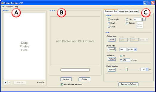 Shape Collage Interface