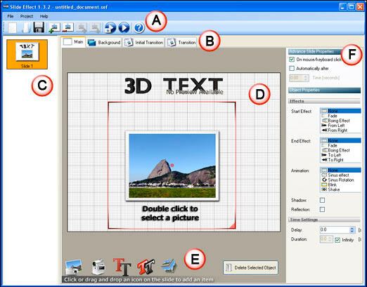 Slide Effect interface