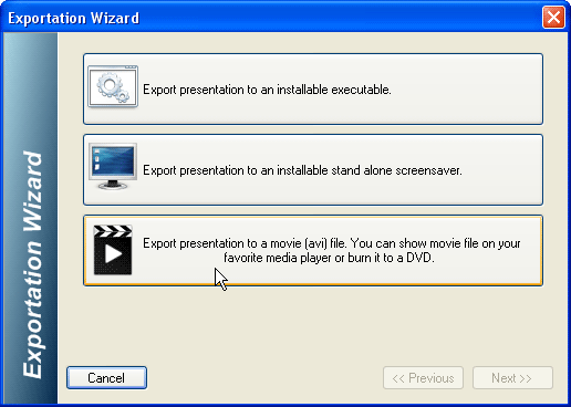 Exportation Wizard