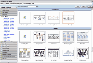 Choose the Org Charts template Choose the Org Charts template