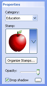 Stamp tool properties Stamp tool properties